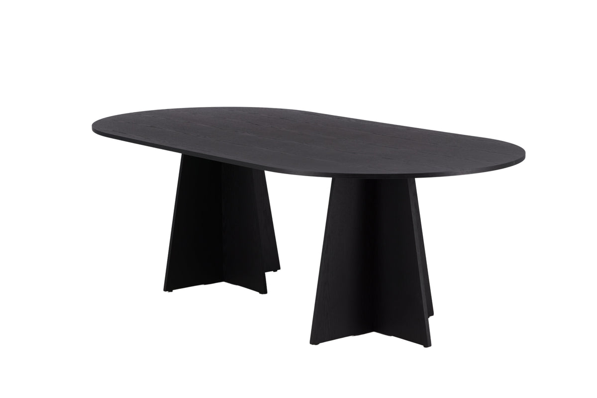 Bootcut ovalt spisebord - 230 × 115 cm - sort - billede 21