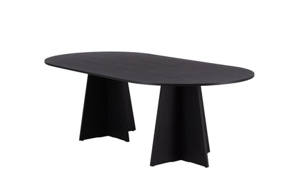 Bootcut ovalt spisebord - 230 × 115 cm - sort - billede 21