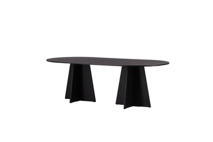 Bootcut ovalt spisebord - 230 × 115 cm - sort - billede 4