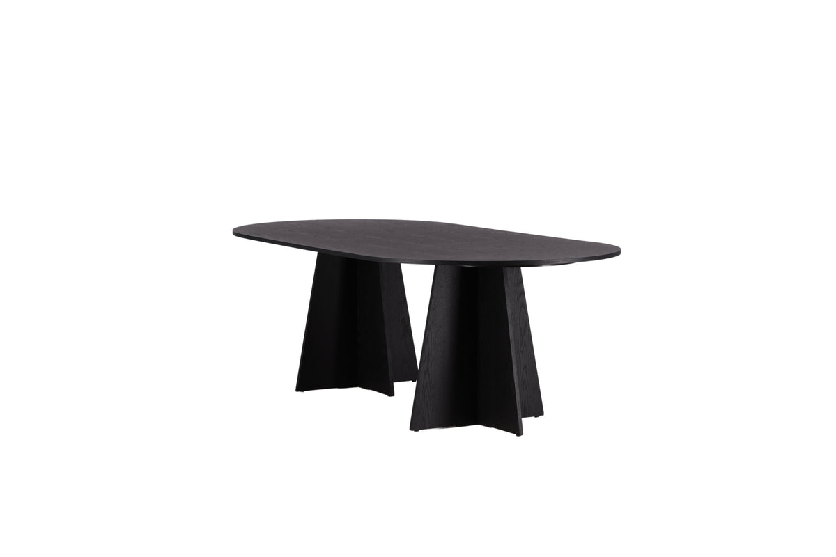Bootcut ovalt spisebord - 230 × 115 cm - sort - billede 6