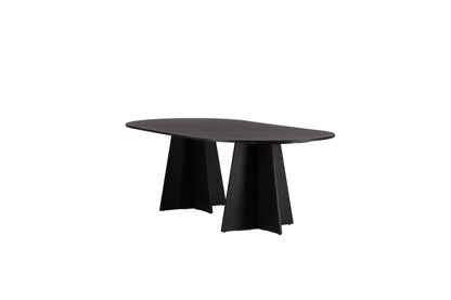 Bootcut ovalt spisebord - 230 × 115 cm - sort - billede 6