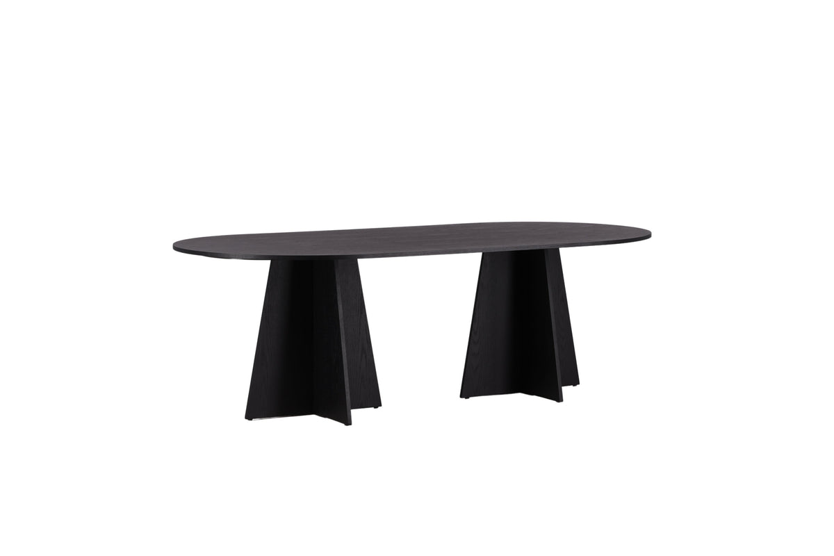 Bootcut ovalt spisebord - 230 × 115 cm - sort - billede 11