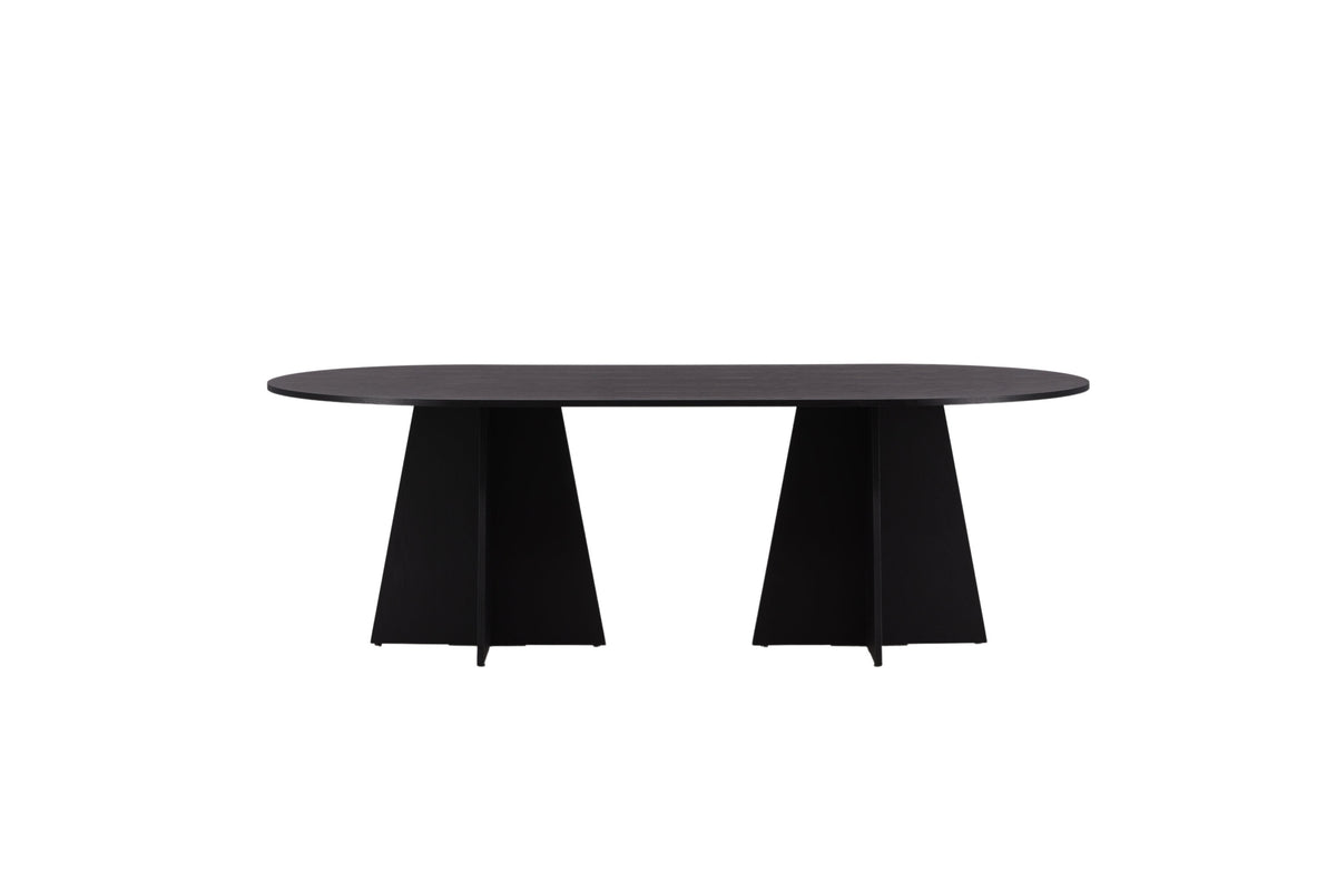 Bootcut ovalt spisebord - 230 × 115 cm - sort - billede 14