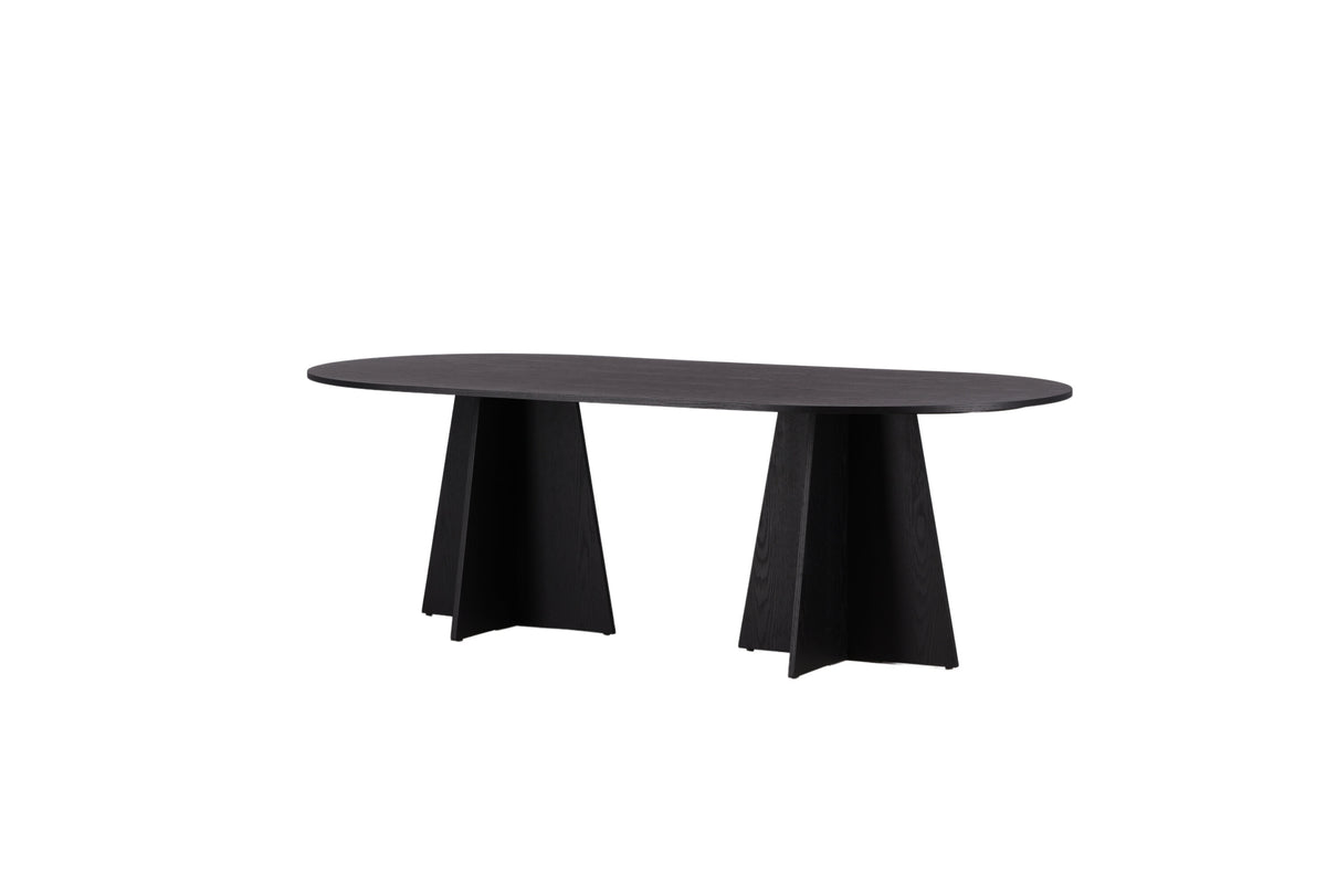 Bootcut ovalt spisebord - 230 × 115 cm - sort - billede 15