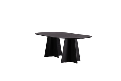 Bootcut ovalt spisebord - 230 × 115 cm - sort - billede 16