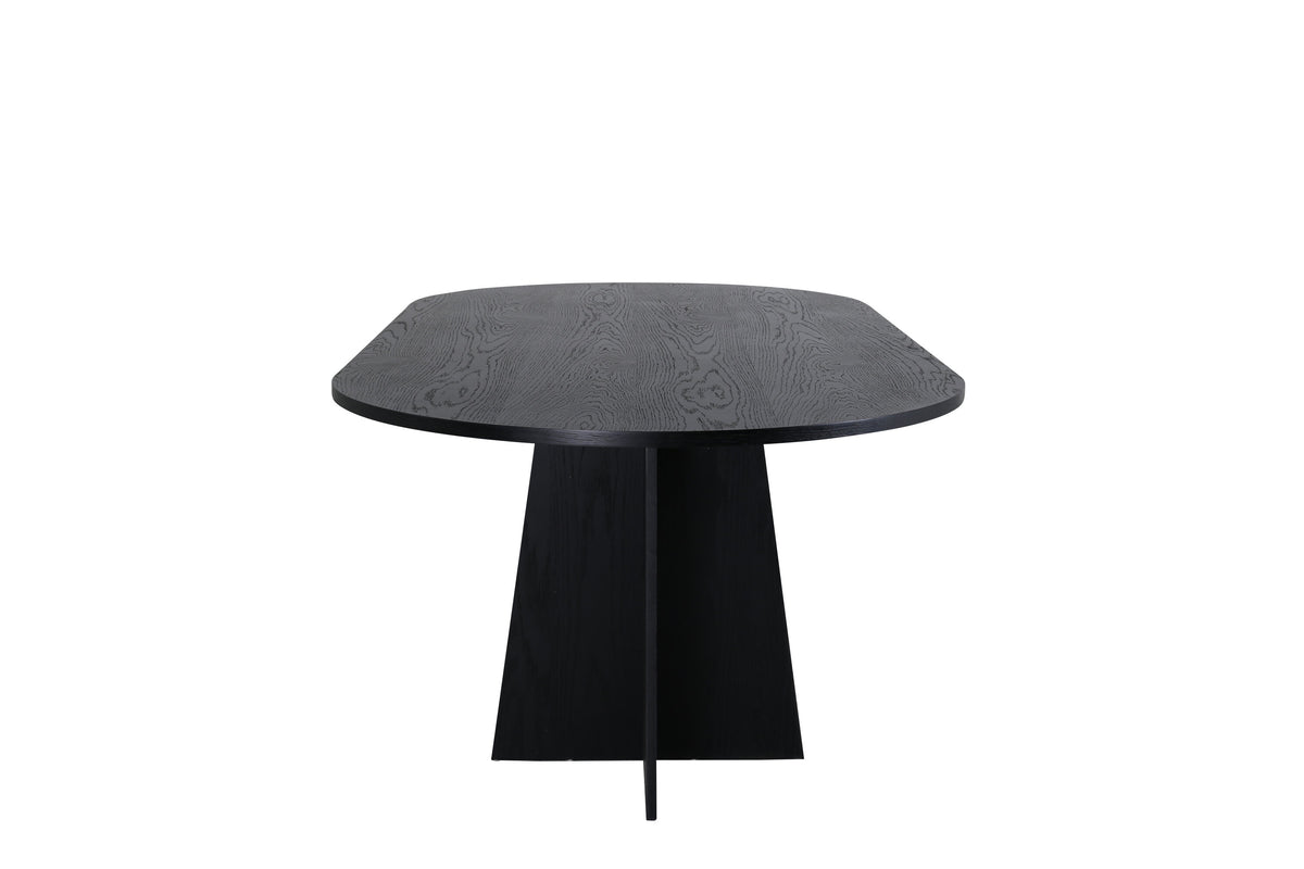 Bootcut ovalt spisebord - 230 × 115 cm - sort - billede 8