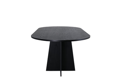 Bootcut ovalt spisebord - 230 × 115 cm - sort - billede 8
