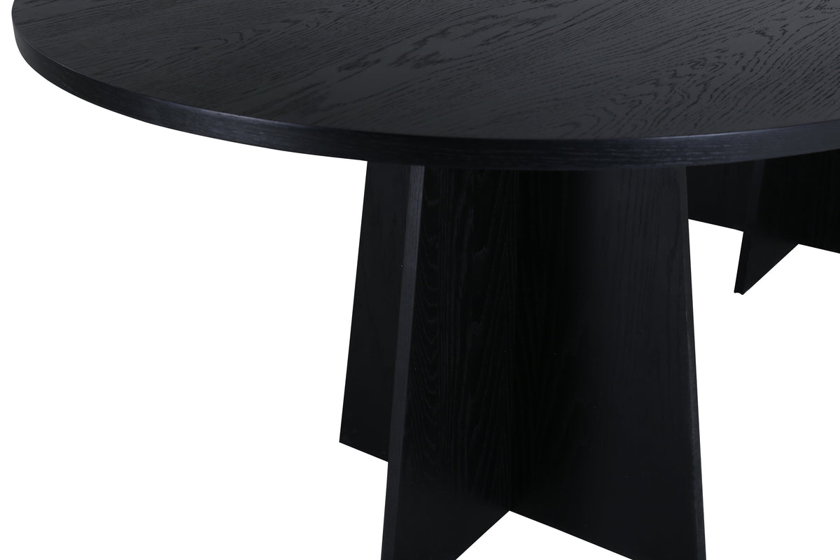 Bootcut ovalt spisebord - 230 × 115 cm - sort - billede 9