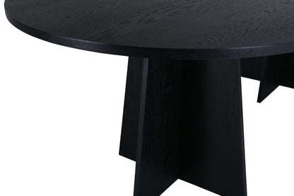 Bootcut ovalt spisebord - 230 × 115 cm - sort - billede 9