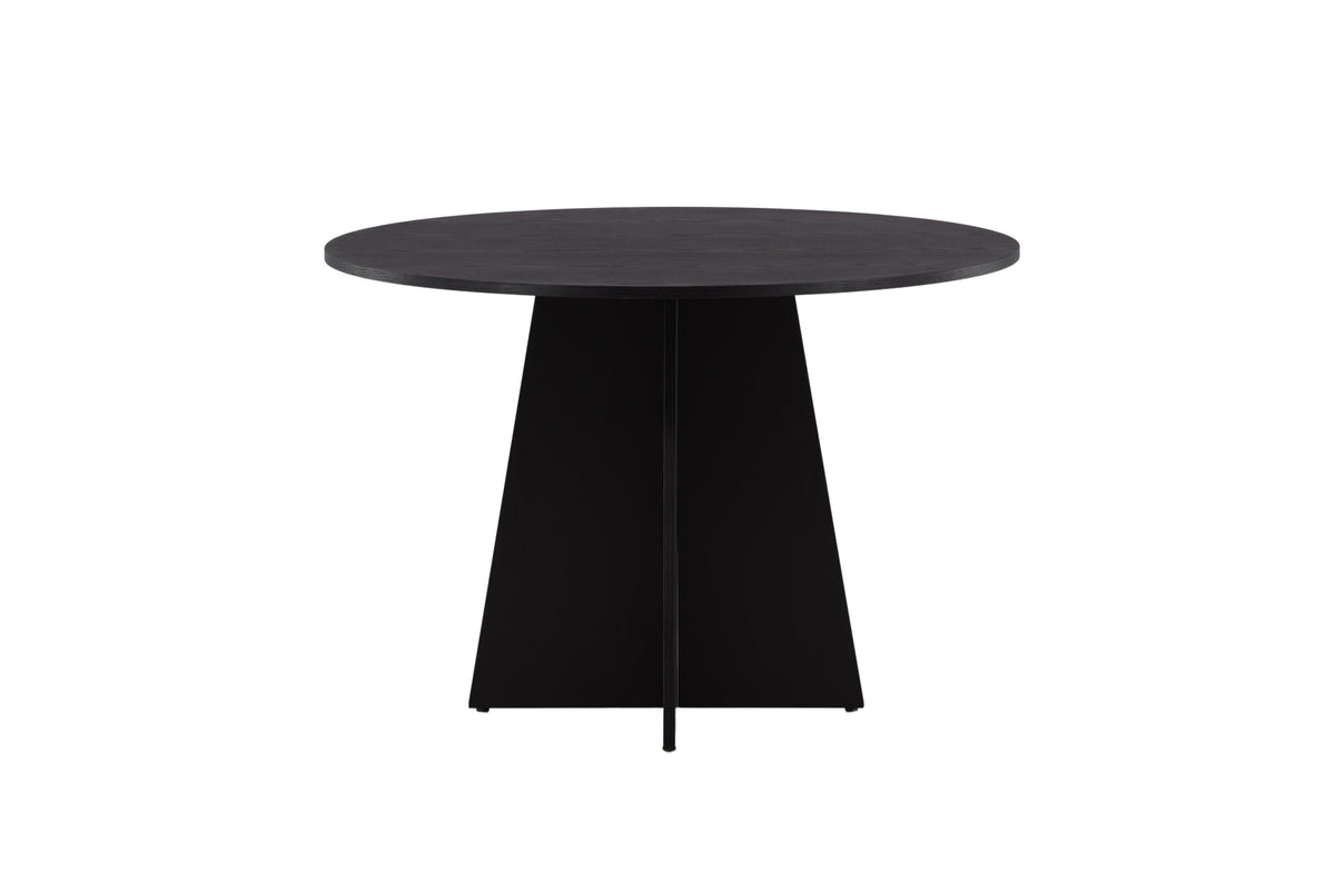 Bootcut rundt spisebord - Ø110 cm - sort - billede 1