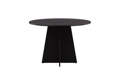 Bootcut rundt spisebord - Ø110 cm - sort - billede 1