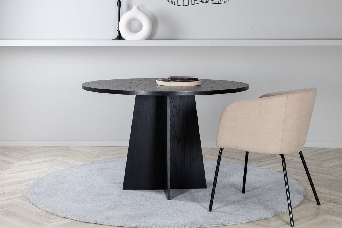Bootcut rundt spisebord - Ø110 cm - sort - billede 20