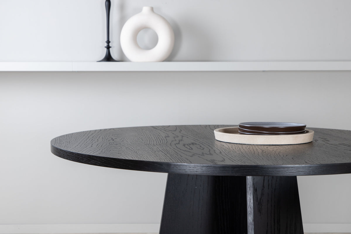 Bootcut rundt spisebord - Ø110 cm - sort - billede 23