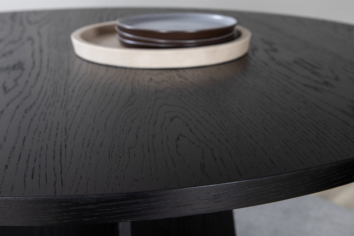 Bootcut rundt spisebord - Ø110 cm - sort - billede 24