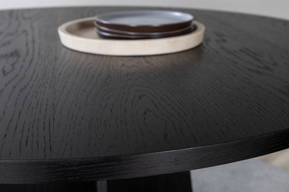 Bootcut rundt spisebord - Ø110 cm - sort - billede 24