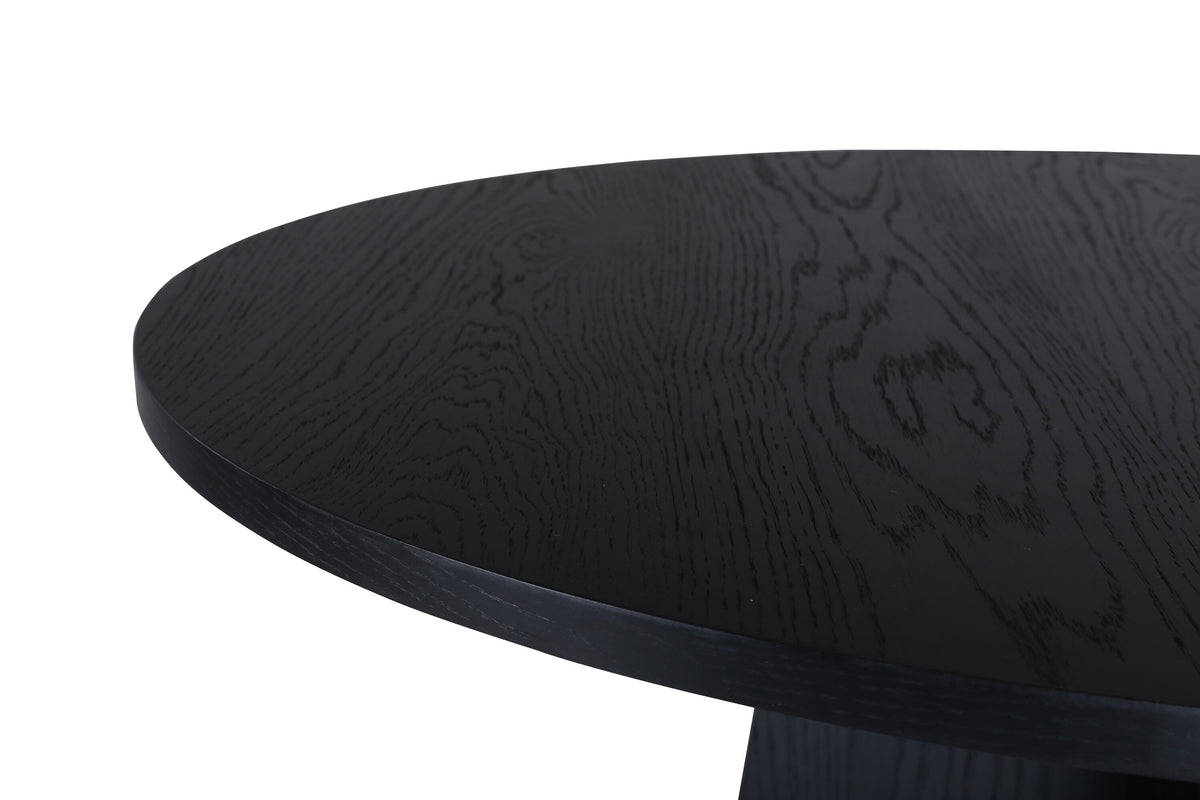 Bootcut rundt spisebord - Ø110 cm - sort - billede 7