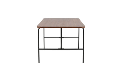 Uno spisebord - 200 × 90 cm - sort, natur, valnøddefarvet - billede 2