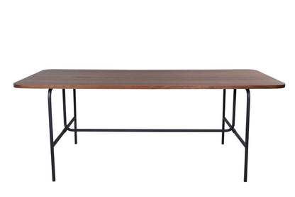 Uno spisebord - 200 × 90 cm - sort, natur, valnøddefarvet - billede 13