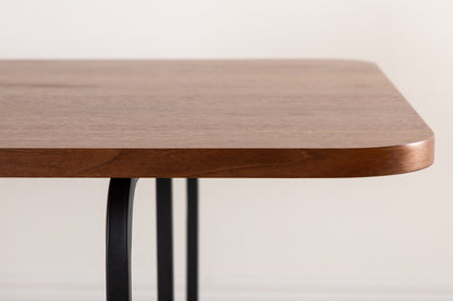 Uno spisebord - 200 × 90 cm - sort, natur, valnøddefarvet - billede 21