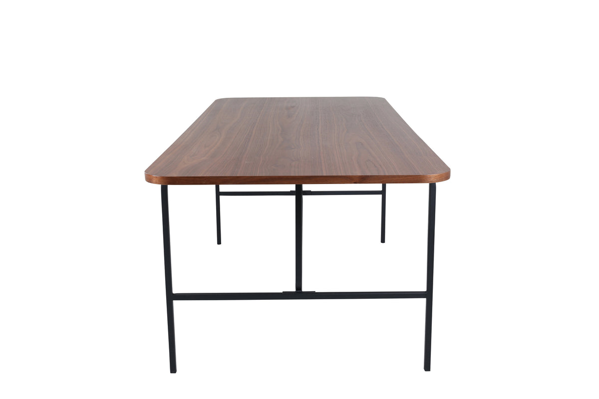 Uno spisebord - 200 × 90 cm - sort, natur, valnøddefarvet - billede 15