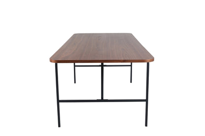 Uno spisebord - 200 × 90 cm - sort, natur, valnøddefarvet - billede 15