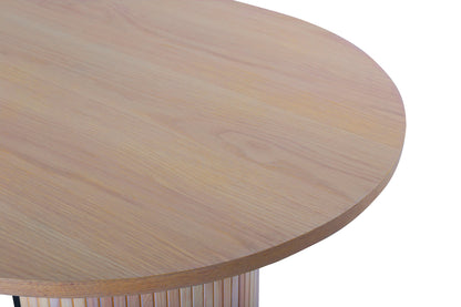Bianca ovalt spisebord - 200 × 90 cm - hvidpigmenteret, sort, natur - billede 13