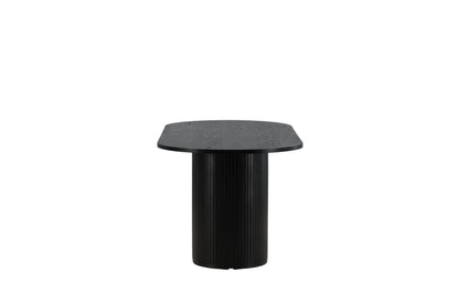 Bianca ovalt spisebord - 200 × 90 cm - sort - billede 10