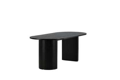 Bianca ovalt spisebord - 200 × 90 cm - sort - billede 11