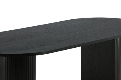 Bianca ovalt spisebord - 200 × 90 cm - sort - billede 13