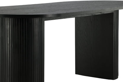 Bianca ovalt spisebord - 200 × 90 cm - sort - billede 14