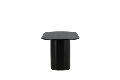 Bianca ovalt spisebord - 200 × 90 cm - sort - billede 4