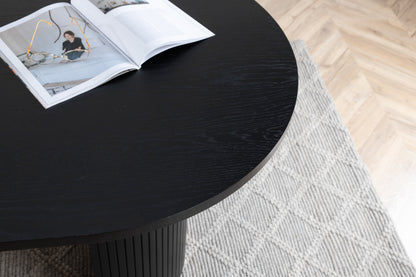 Bianca ovalt spisebord - 200 × 90 cm - sort - billede 22