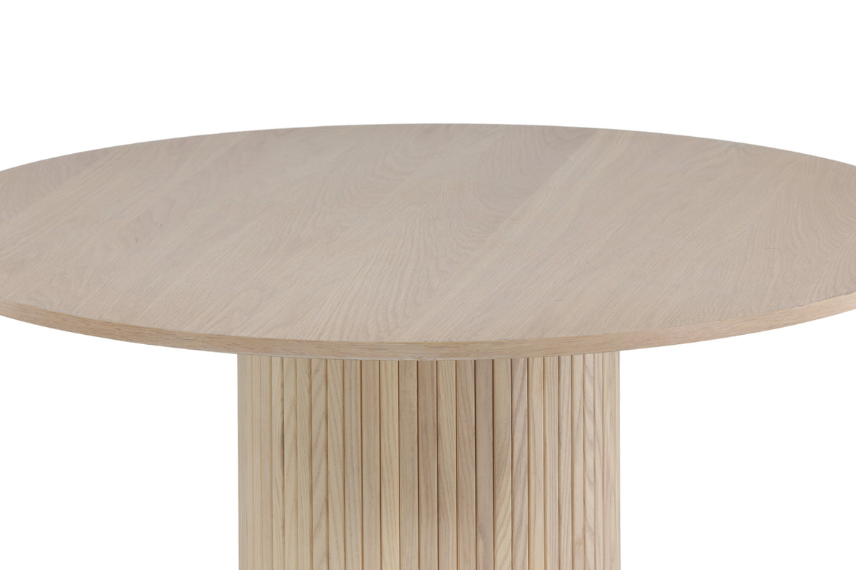 Bianca rundt spisebord - Ø110 cm - hvidpigmenteret, sort, hvid - billede 13