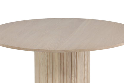 Bianca rundt spisebord - Ø110 cm - hvidpigmenteret, sort, hvid - billede 13