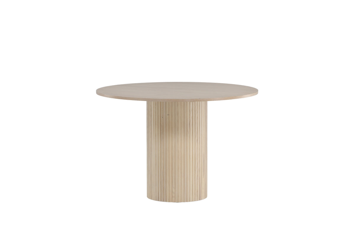 Bianca rundt spisebord - Ø110 cm - hvidpigmenteret, sort, hvid - billede 2