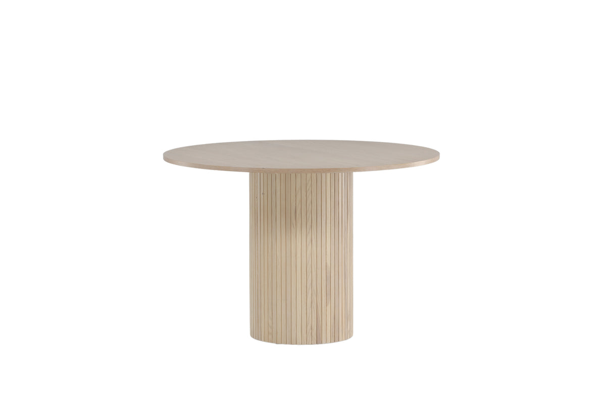 Bianca rundt spisebord - Ø110 cm - hvidpigmenteret, sort, hvid - billede 3