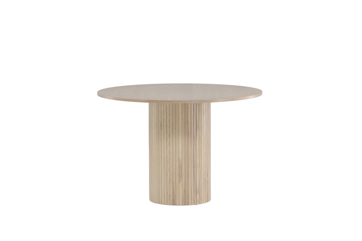Bianca rundt spisebord - Ø110 cm - hvidpigmenteret, sort, hvid - billede 4
