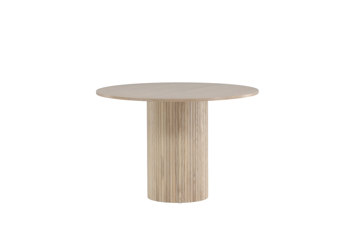 Bianca rundt spisebord - Ø110 cm - hvidpigmenteret, sort, hvid - billede 5