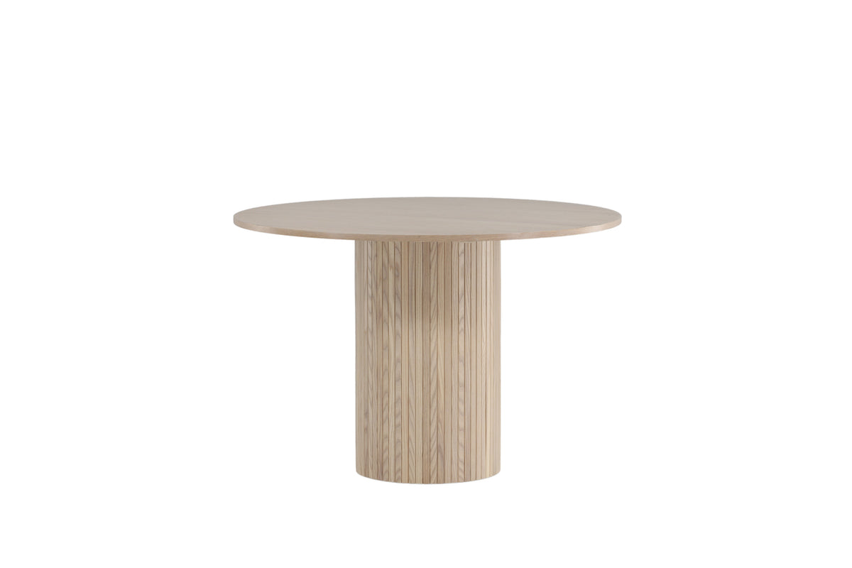 Bianca rundt spisebord - Ø110 cm - hvidpigmenteret, sort, hvid - billede 8