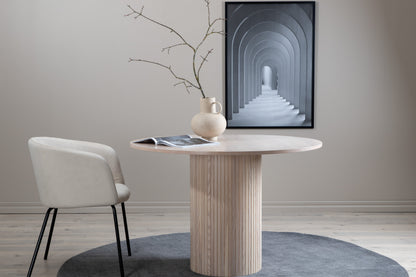 Bianca rundt spisebord - Ø110 cm - hvidpigmenteret, sort, hvid - billede 16
