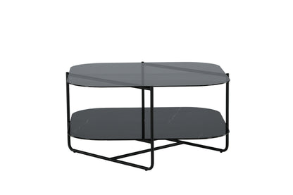 Un-line sofabord - 85 × 85 cm - sort - billede 1