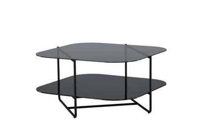 Un-line sofabord - 85 × 85 cm - sort - billede 2