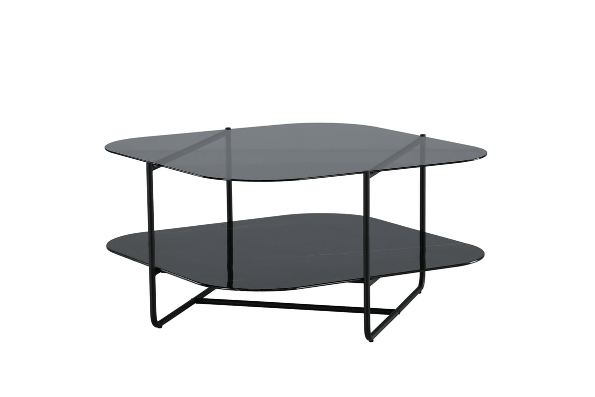 Un-line sofabord - 85 × 85 cm - sort - billede 3