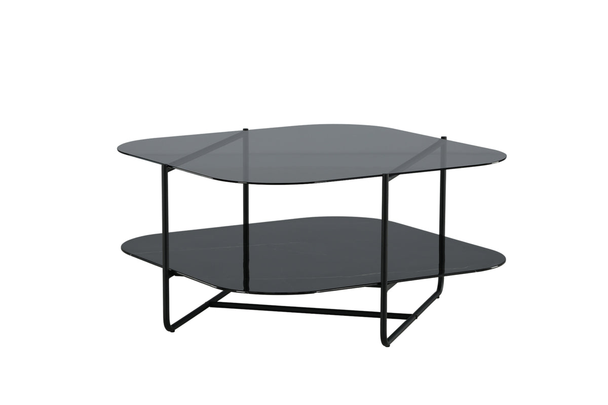 Un-line sofabord - 85 × 85 cm - sort - billede 9