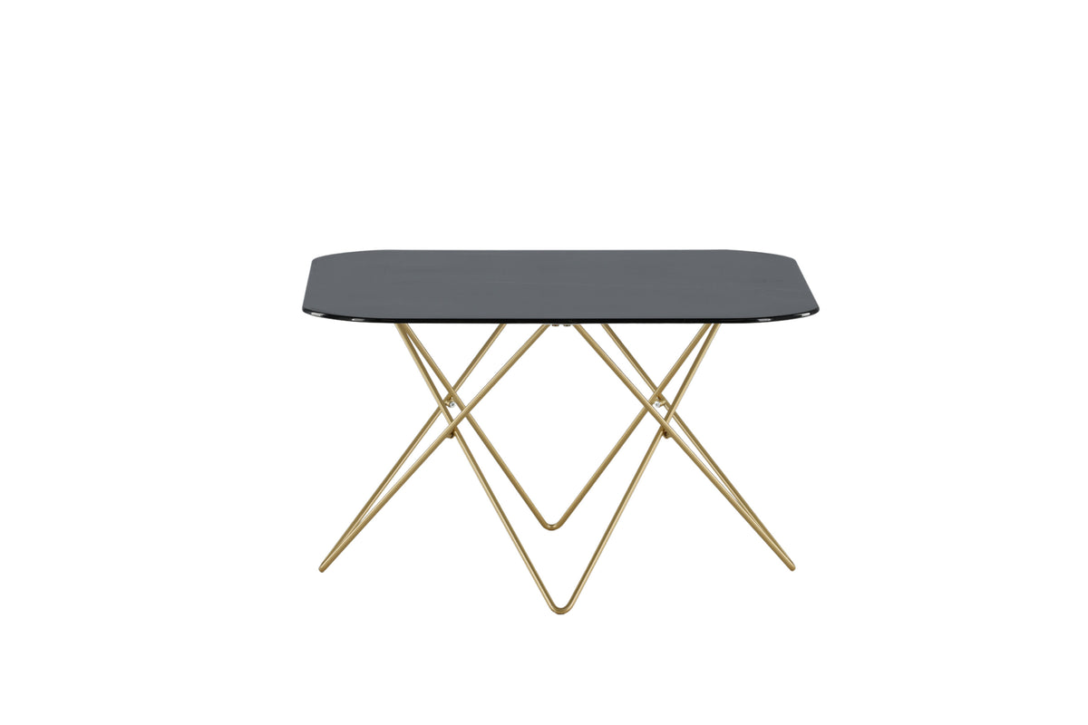 Tristar sofabord - 80 × 80 cm - sort, guld - billede 10