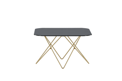 Tristar sofabord - 80 × 80 cm - sort, guld - billede 10