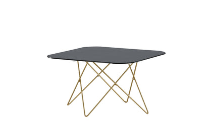 Tristar sofabord - 80 × 80 cm - sort, guld - billede 11