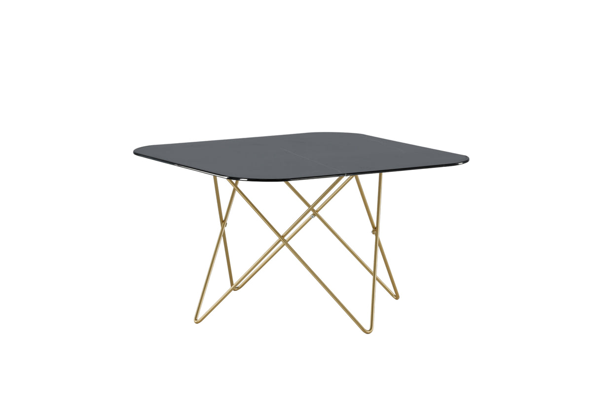 Tristar sofabord - 80 × 80 cm - sort, guld - billede 12