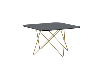 Tristar sofabord - 80 × 80 cm - sort, guld - billede 12