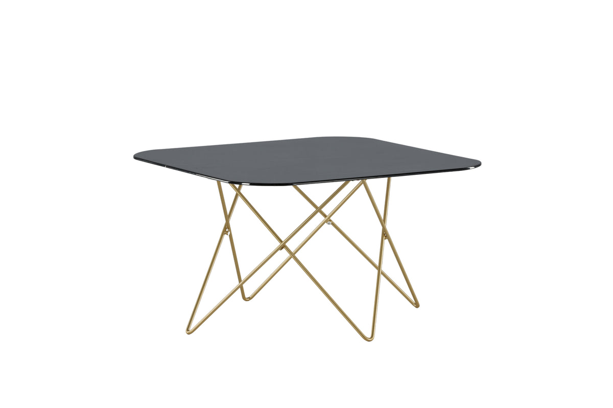 Tristar sofabord - 80 × 80 cm - sort, guld - billede 3